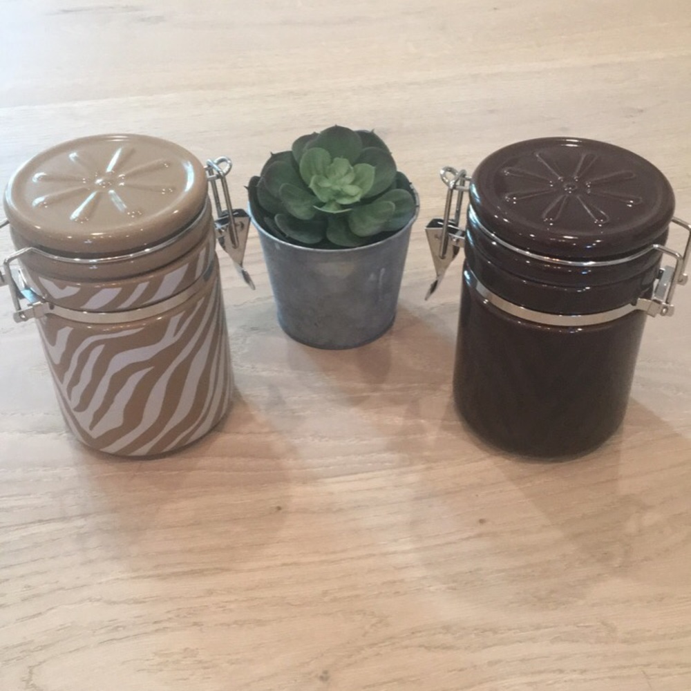Isaac Mizrahi • NWOT Zebra Ceramic Canisters